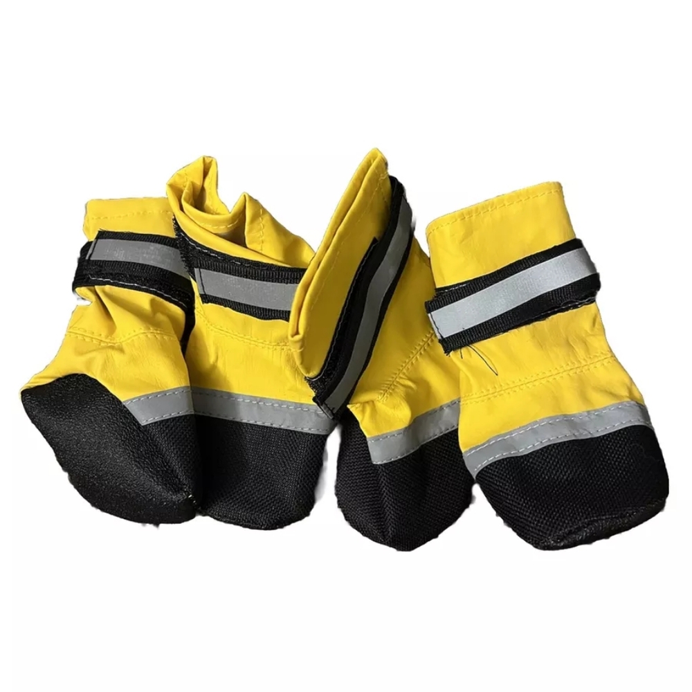 Top Paw Dog Shoes Boots Booties Paw Protection Reflective- Yellow X-Small